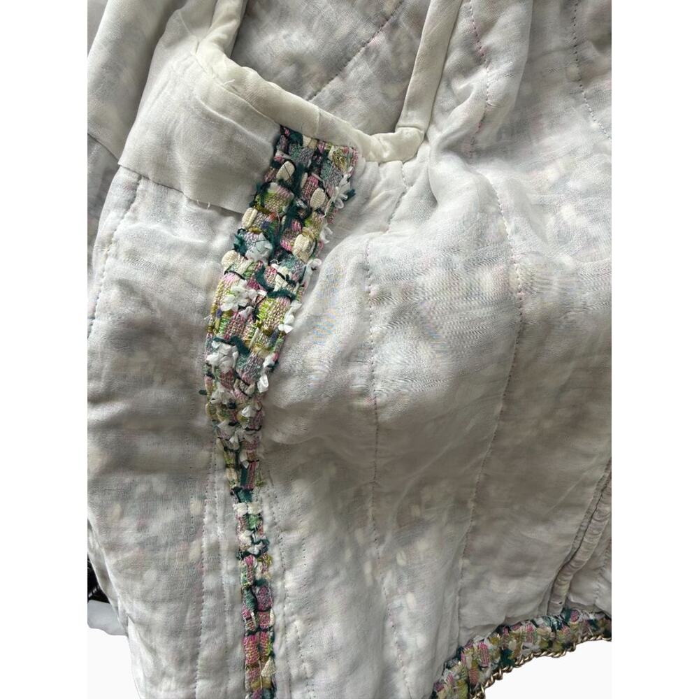 Chanel Fantasy Tweed Jacket Coat Size 50 Multicolor Silk Lined Owl Buttons - Picture 16 of 16